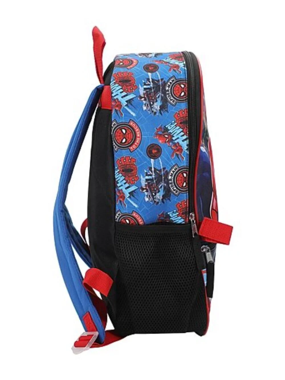Marvel Spider-Man 5 Piece Backpack Set Lunch Bag Pouch Carabiner Keychain Kids